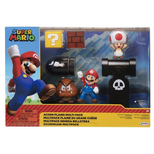 Super Mario -Set Diorama Con 4 Figuras