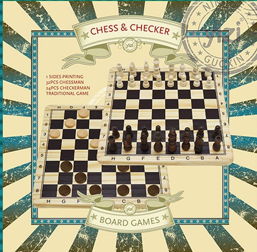 Checkerboard checkers 30 cm
