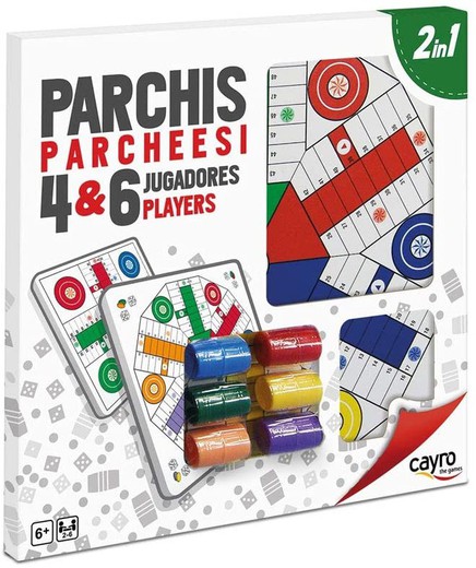 Board Parchis 4-Parchis 6 With Acc.