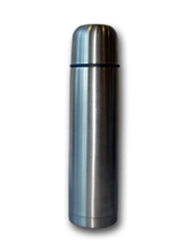 Stainless steel thermos with 1l valve