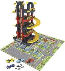 Garage Tower 5 Level Autos + Wandteppich
