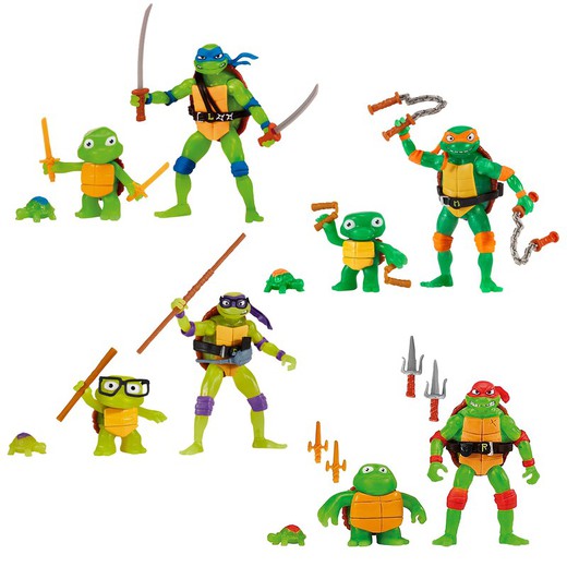 TORTUGAS NINJA- FIGURAS EVOLUTION 3- PACK STDO