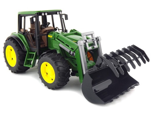 John deere 6920 tracteur avec pelle