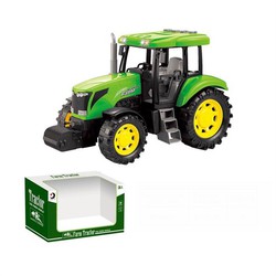 Grüner Traktor im Karton