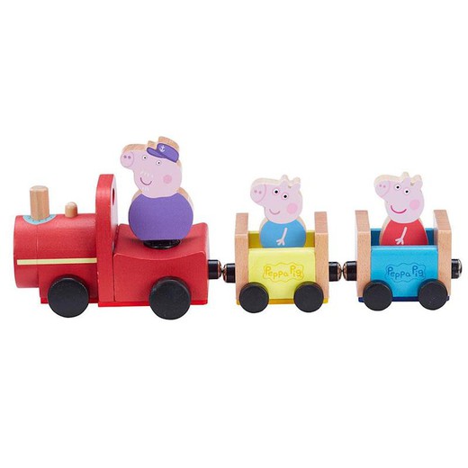 Wooden Train Grandpa Pig