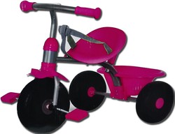 Triciclo rosa palo volquete