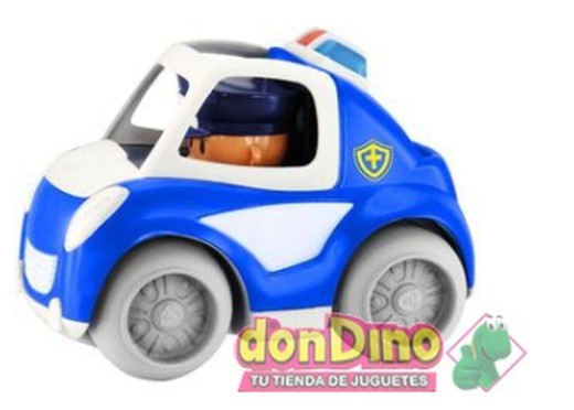 Polizeifahrzeug mit Puppe