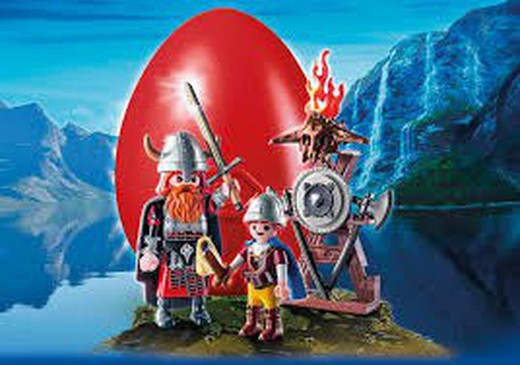 Vikings com escudo