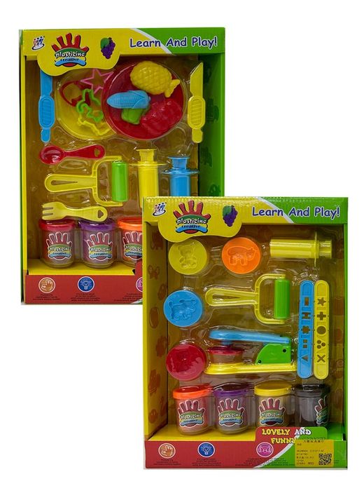 4 BOTES PLASTILINA C/ACCESORIOS