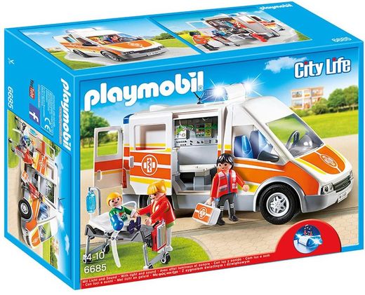 City Life Ambulancia Con Luces Playmobil