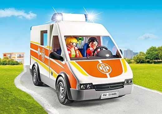 City Life Ambulancia Con Luces Playmobil