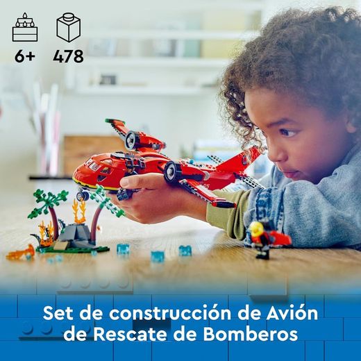 Avión De Rescate De Bomberos Lego