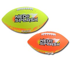 Neo Splash American football stocking filler blue DEFLATED neoprene soft touch ball Rugby shape ball- pocket money