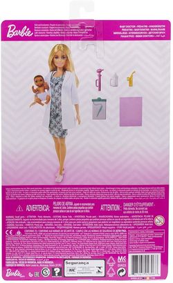 Barbie Pediatra – Muñeca con Bebé y Accesorios