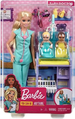 Barbie quiero ser pediatra con dos bebes