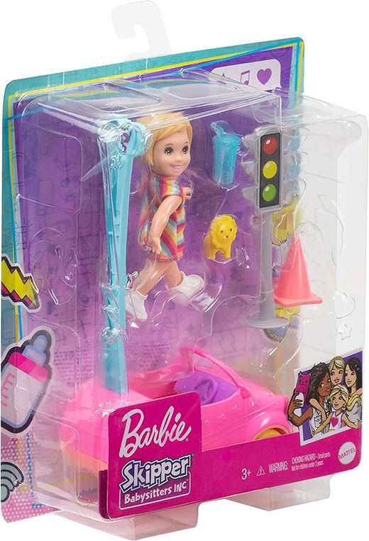 Barbie Skipper Muñeca Con Coche De Juguete