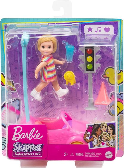 Barbie Skipper Muñeca Con Coche De Juguete