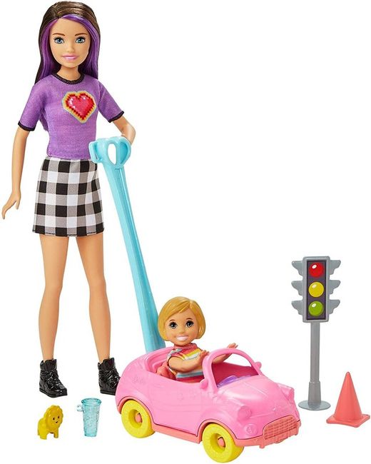 Barbie Skipper Muñeca Con Coche De Juguete