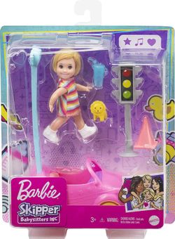Barbie Skipper Muñeca Con Coche De Juguete