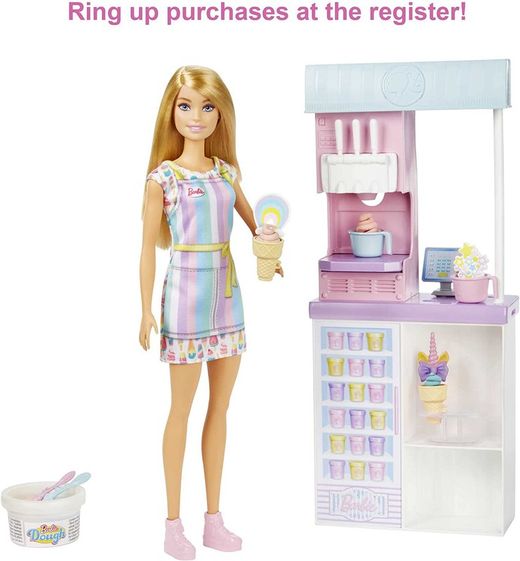Barbie Y Su Heladería Muñeca Rubia