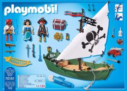Barco Pirata Motor Submarino Playmobil