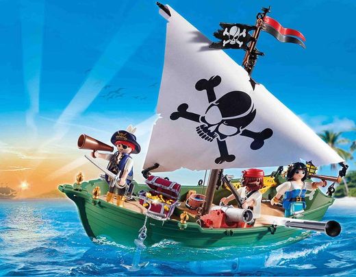 Barco Pirata Motor Submarino Playmobil