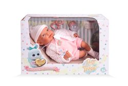 BEBE 45 CM VESTIDO ROSA C/ACCESORIOS