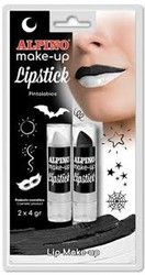 Blist. 2 black / white lipstick