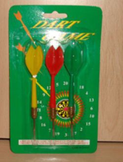 Blister 3 dardos metal colores