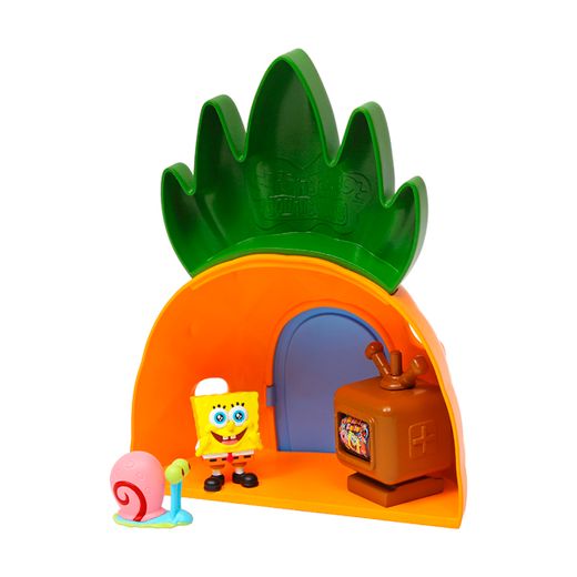 BOB ESPONJA CASA PIÑA + 2 FIGURAS
