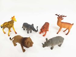 Bolsa 6 Animales Selva Goma
