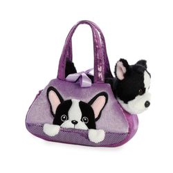 BOLSO MALVA BULLDOG FRANCES 21 CM