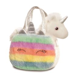 BOLSO UNICORNIO ARCOIRIS PELUCHE 21CM