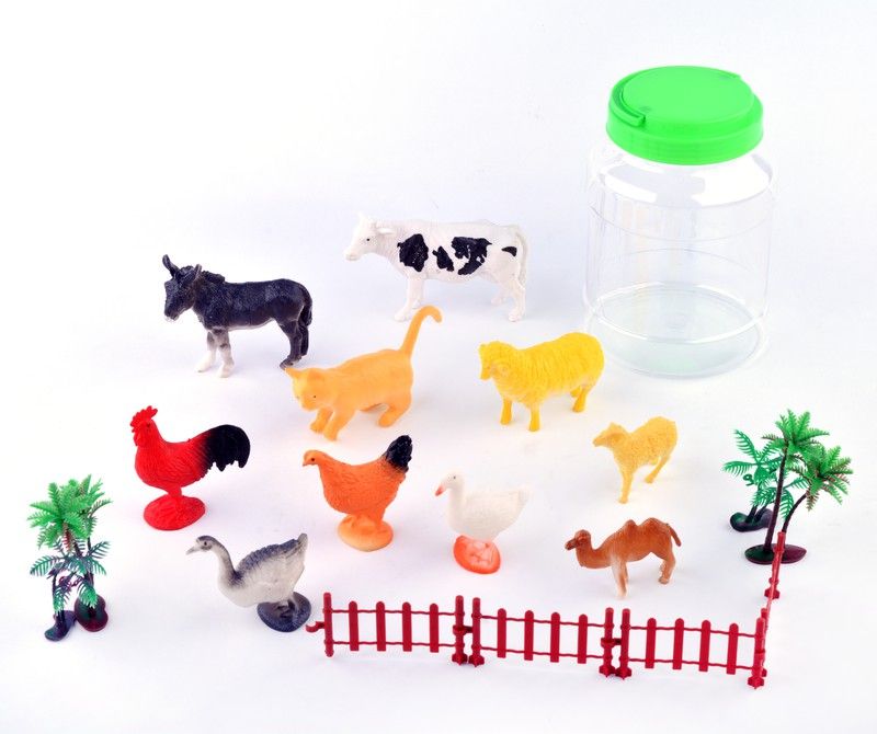 BOTE ANIMALES SELVA 18PCS
