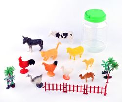 BOTE ANIMALES SELVA 18PCS