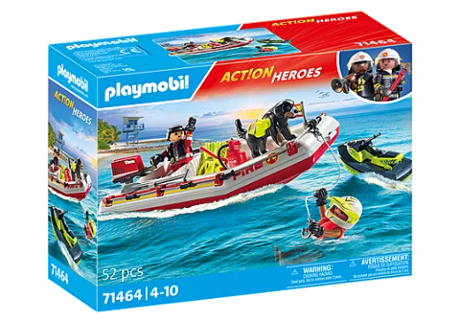 Bote De Bomberos Con Moto Acuática
