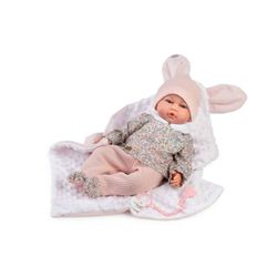 BRUNA MUÑECA C/PESO POLAINA LANA ROSA MANTITA