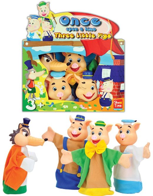 Caja 4 Marionetas 3 Cerditos