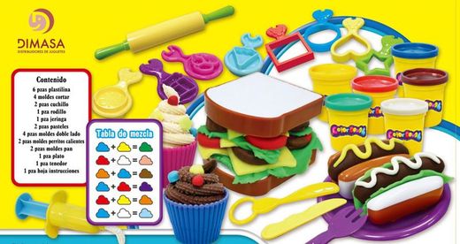 Boîte à pâte à modeler cookis & snack