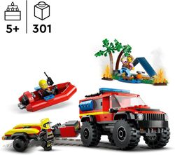Camión De Bomberos 4X4 Con Barco De Rescate Lego