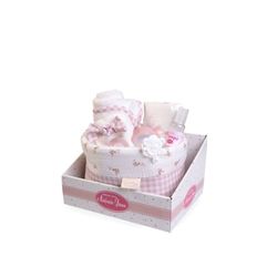 CANASTILLA DE TELA DE FLORES Y  VICHY