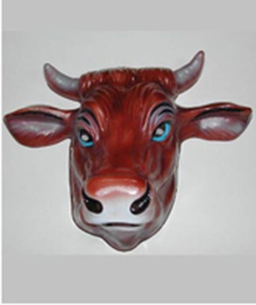 Ko maske brun / hvid