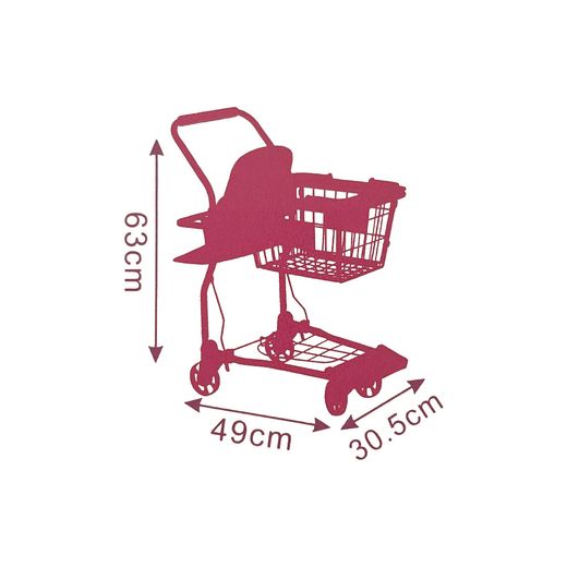 CARRO COMPRA C/SILLA MUÑECA EST.BEIGE