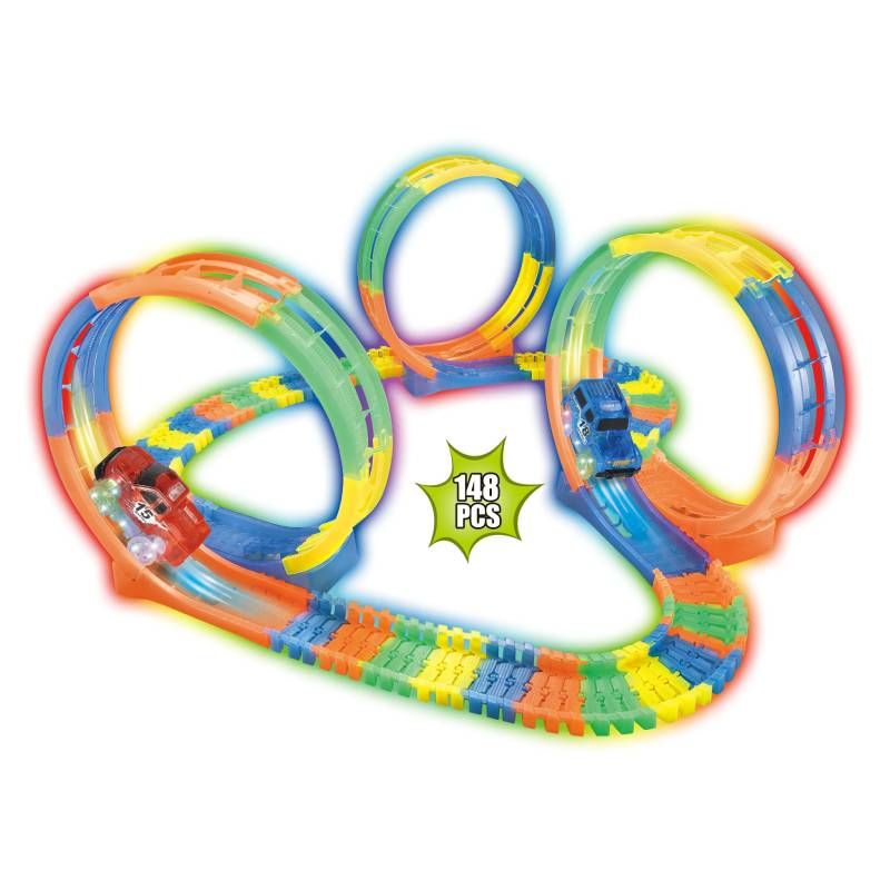 CIRCUITO NEON 148 PZS 468 CM C/2 COCHES