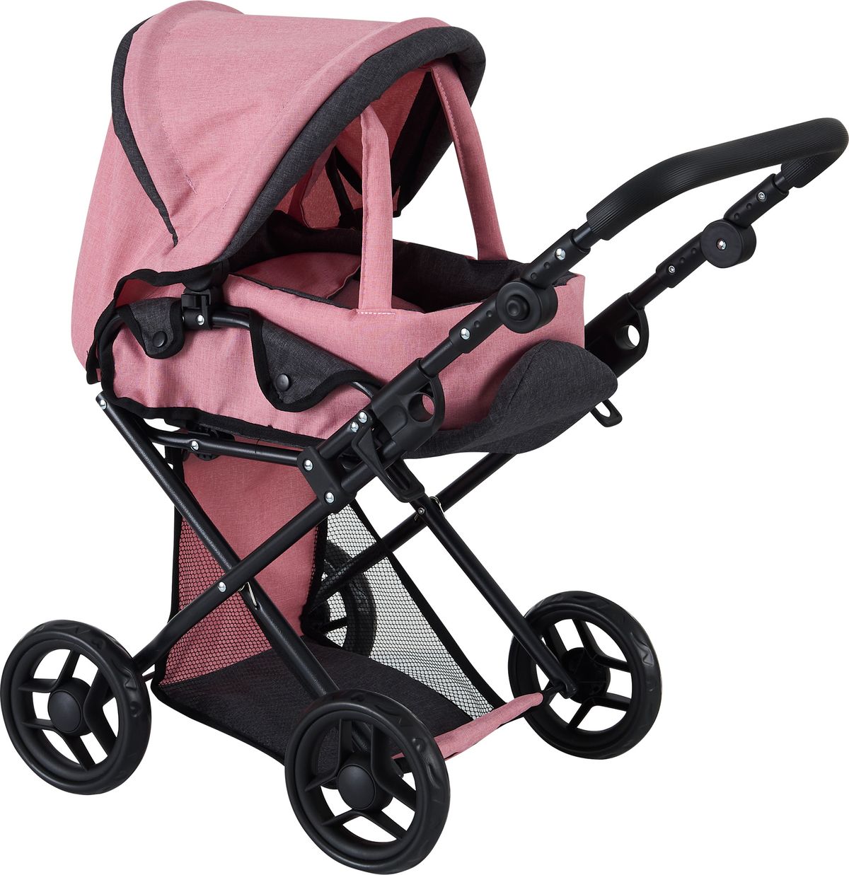 COCHE CAPOTA C/CAPAZO ROSA-NEGRO