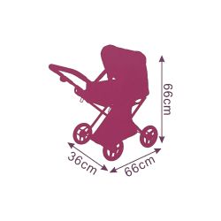 COCHE CAPOTA C/CAPAZO ROSA-NEGRO