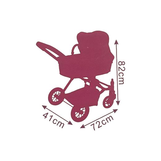 COCHE CAPOTA ROSA-NEGRO