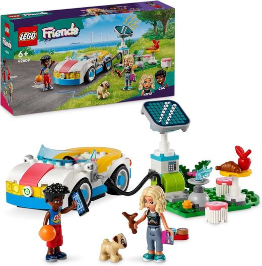 Coche Eléctrico Y Cargador Lego