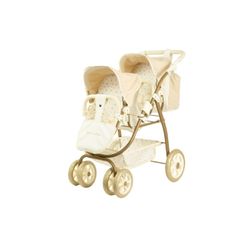 COCHE GEMELAR REBORN PARIS 45x70x73 CM C/BOLSO