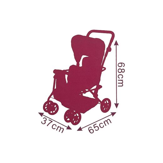 COCHE GEMELOS RUEDA GIRATORIA ESTAMPADO BEIGE